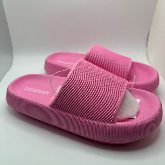 CUSHIONAIRE Women's Cloud Recovery Slide Sandals with +Comfort 7 PINK - Picture 1 of 7